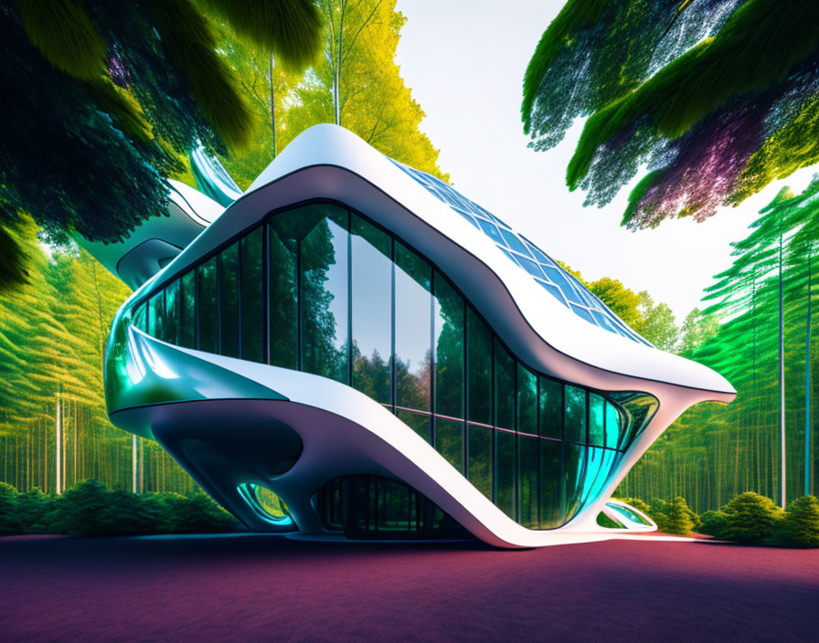 Bionic biomorphic glass architecture.