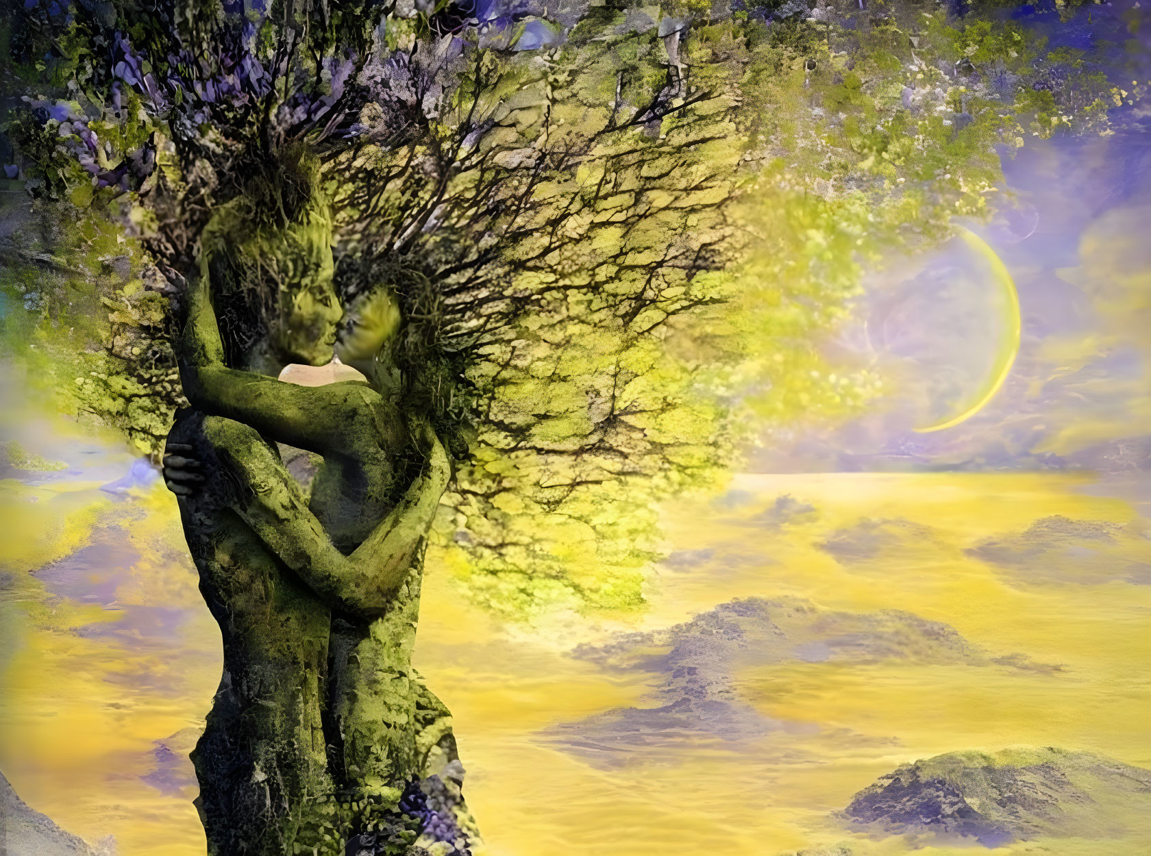 Кармическая проработка. Влюбленные деревья. Женщина дерево. Дерево мужчина и женщина. Гармония мужской и женской энергии.