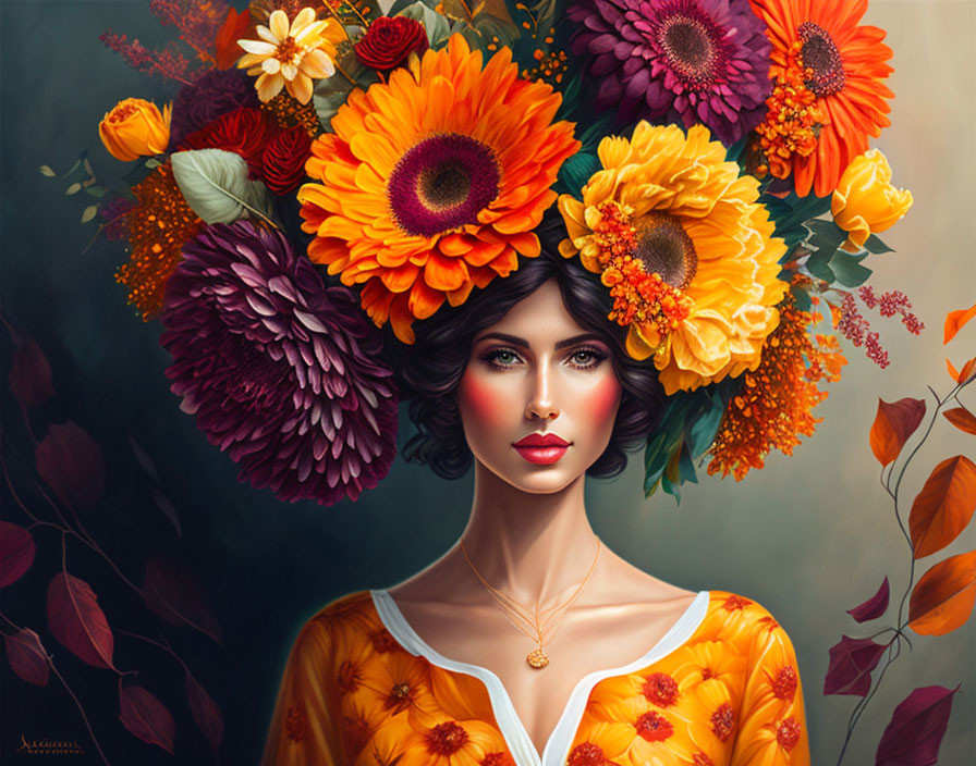 Autumn Bouquet Woman