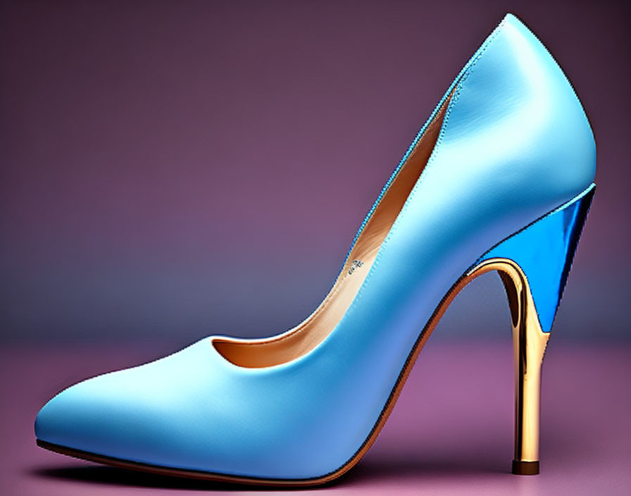 blue high heel shoe