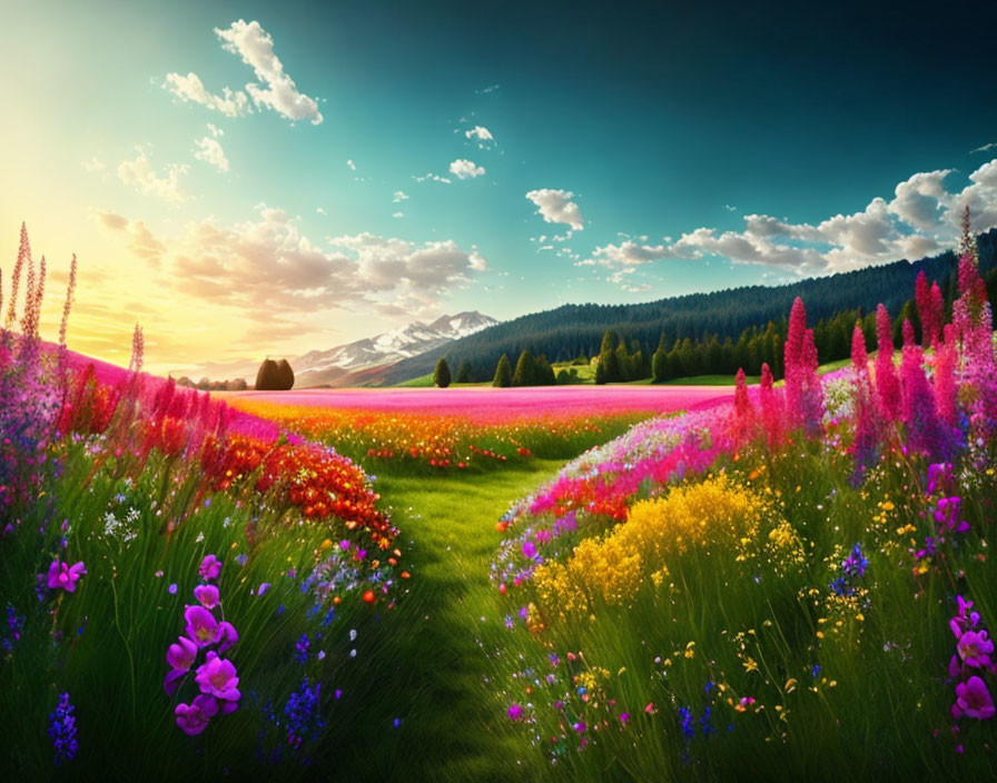 Beautiful flower meadow