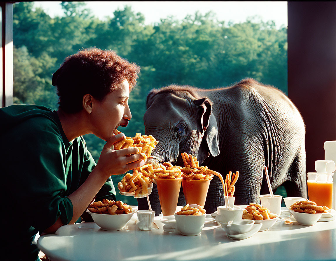 Elephant and Fast Food