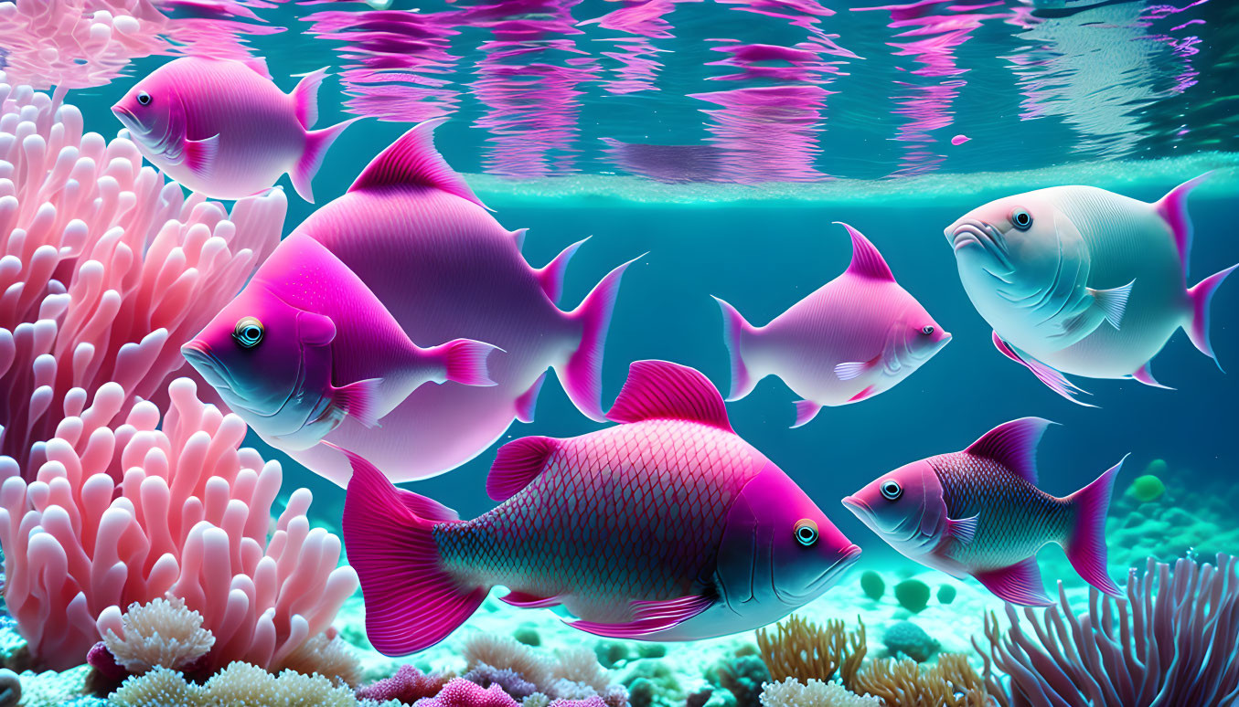 in the pink under the sea