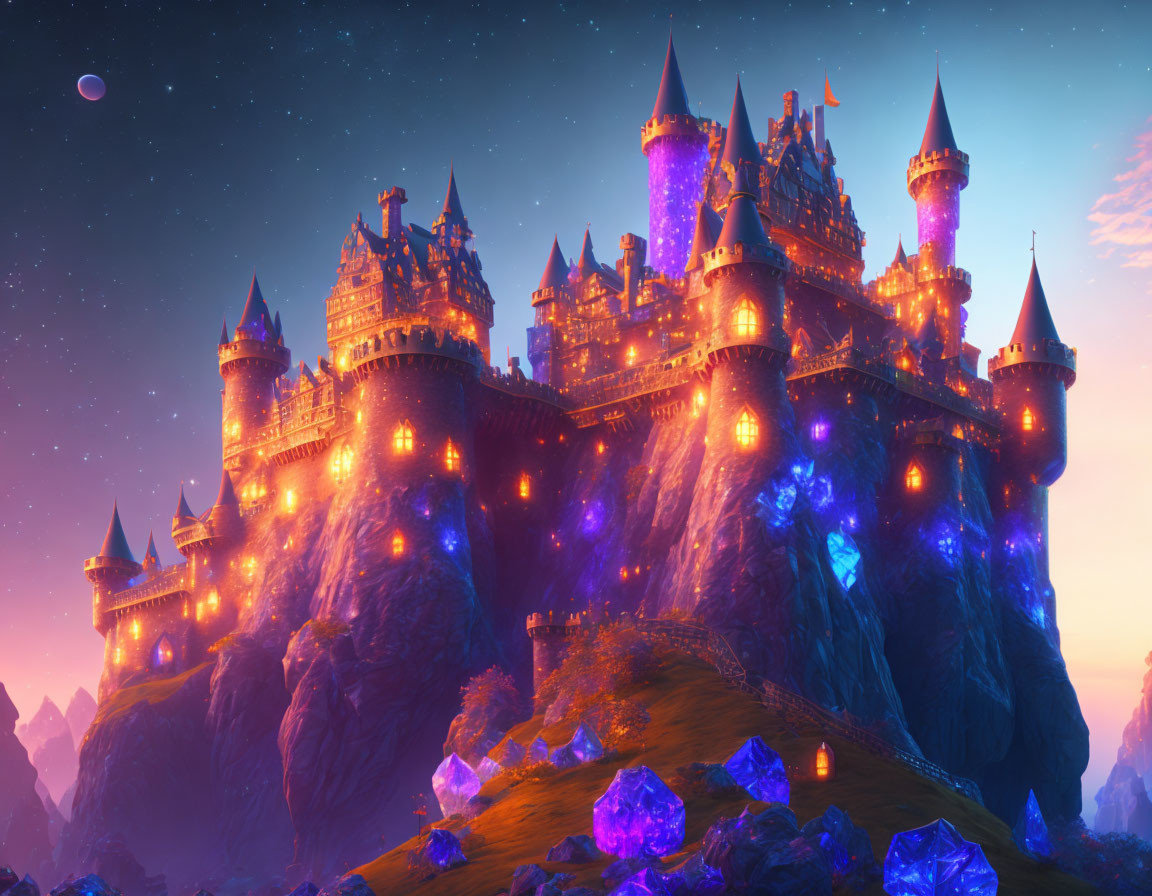 castle made of crystals