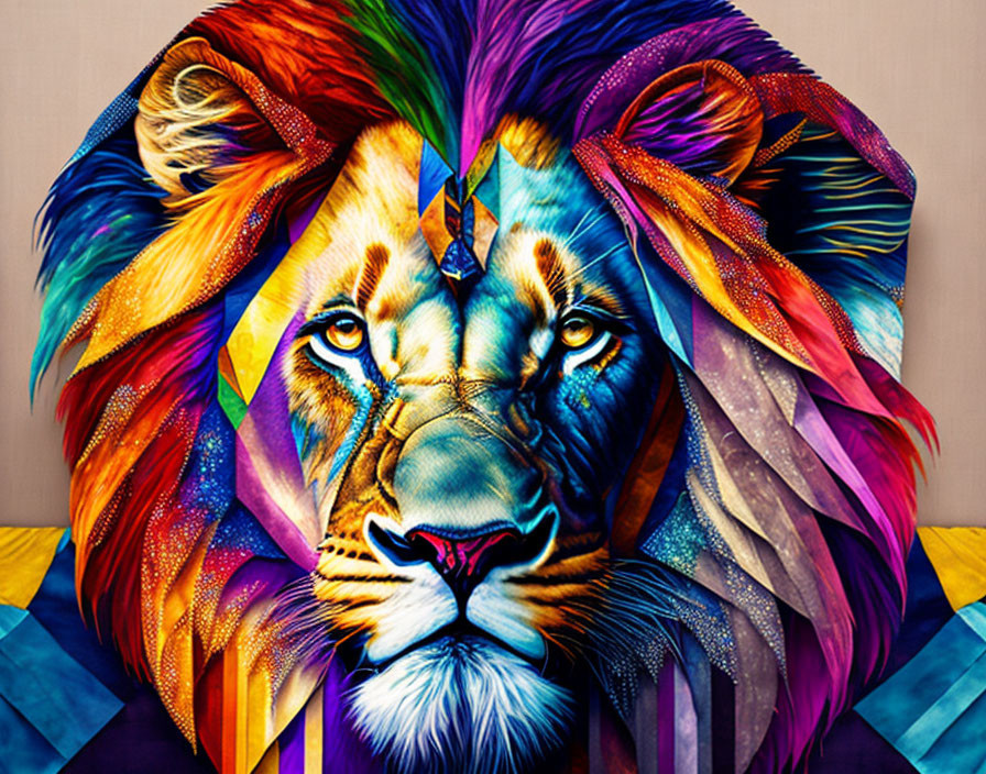 lion and colors