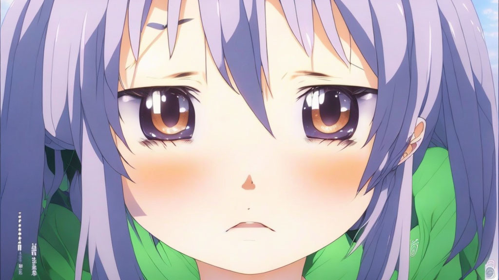 anime girl sad face