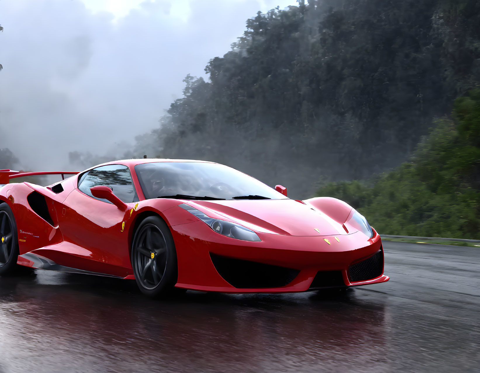 Ferrari  Mastering the Wet Roads