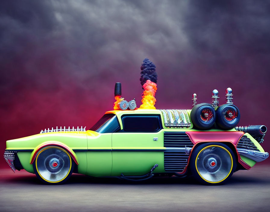 car inspired by Ghostbusters & Back to the Future