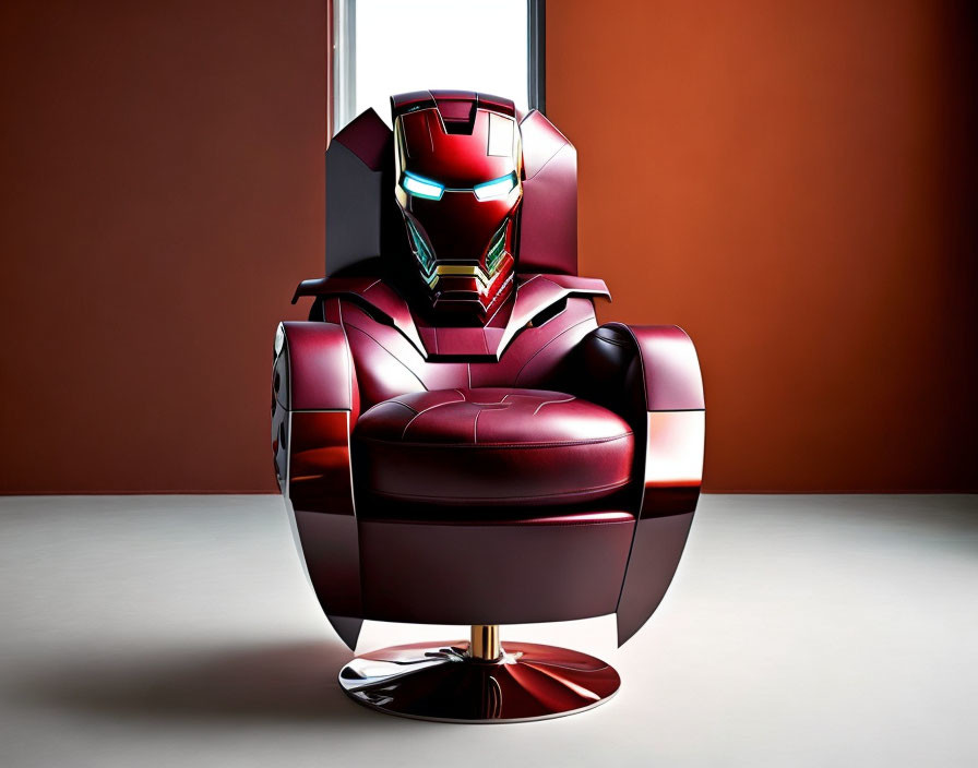 An armchair that looks like Iron Man