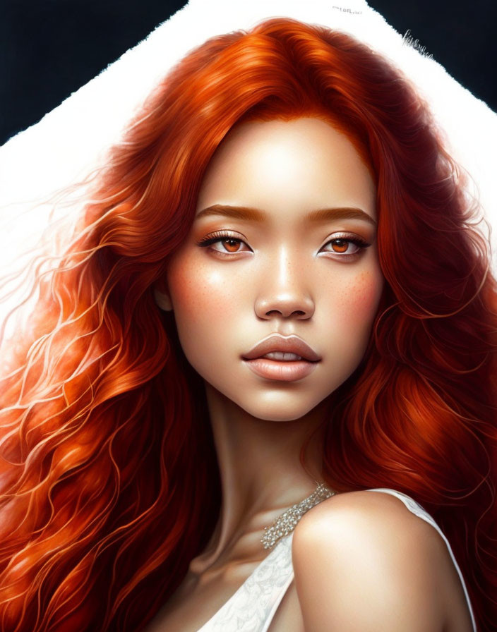 Fascinating Malay redhead, mysterious beauty
