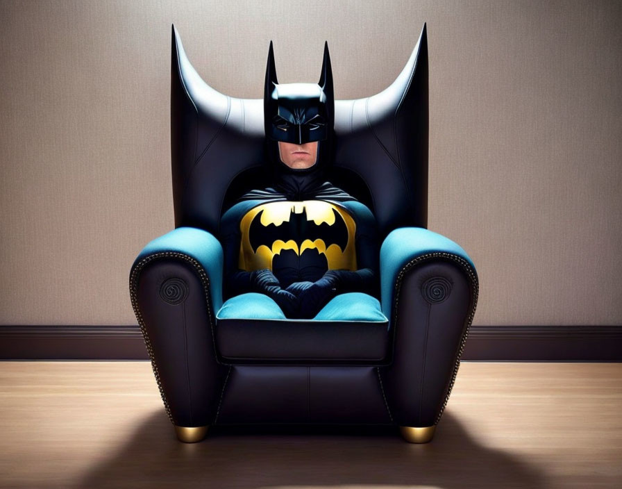 An armchair that looks like Batman