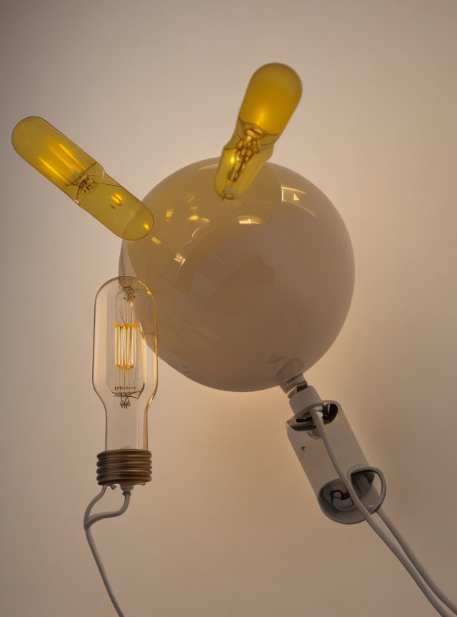 Balloon Dog Lamp with Illuminated Light Bulb Legs