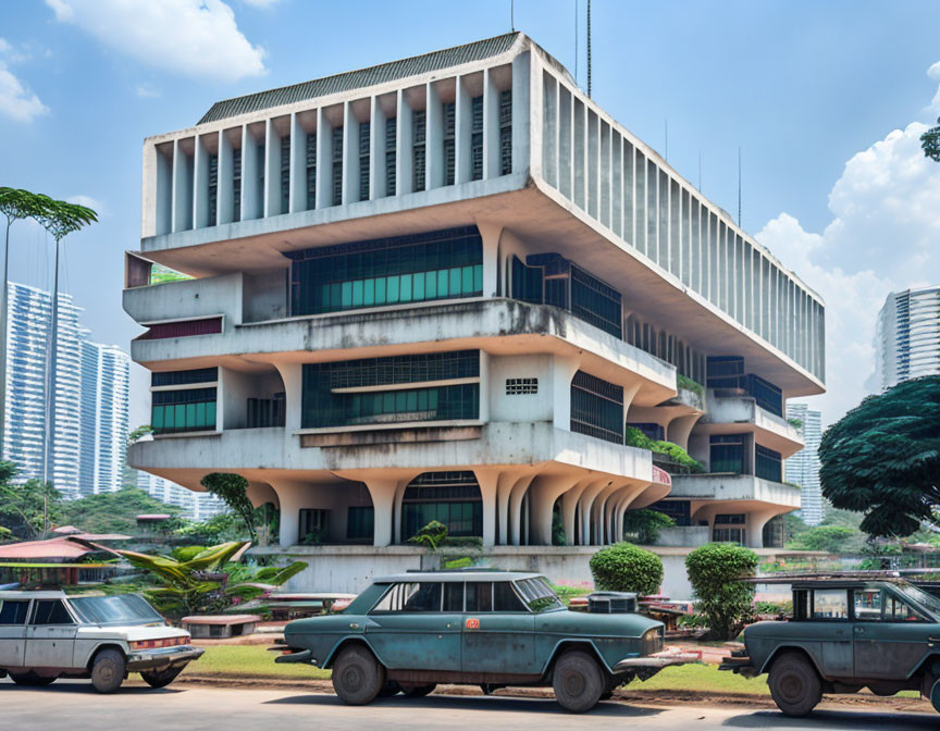 Thai brutalist building