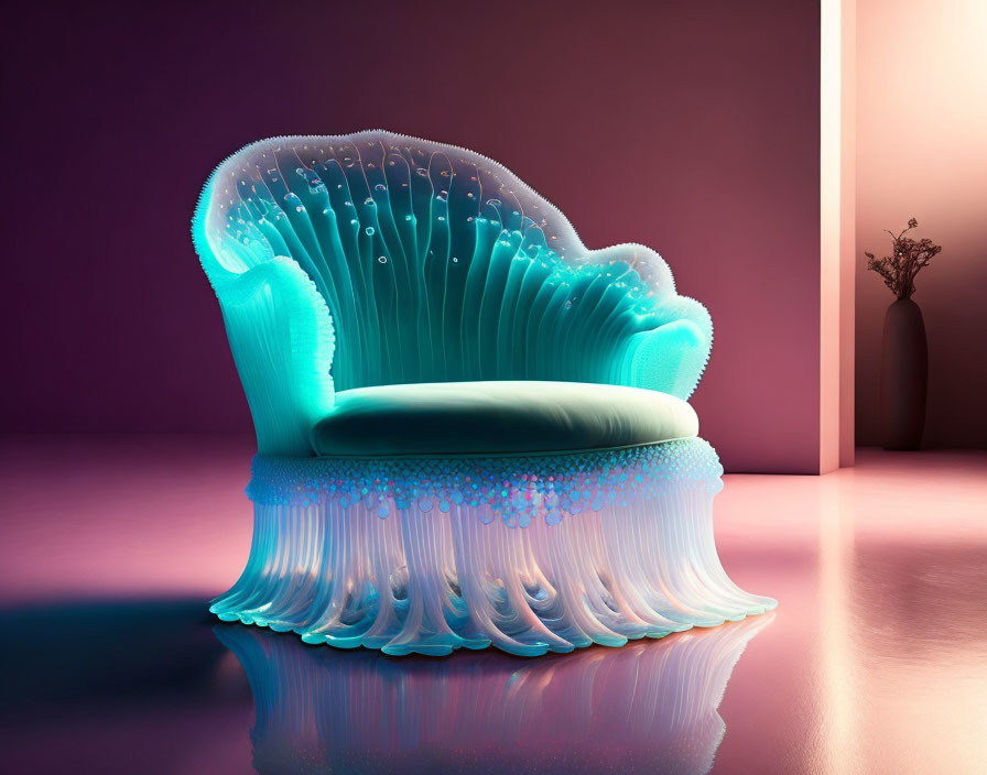 An armchair made of jellyfish
