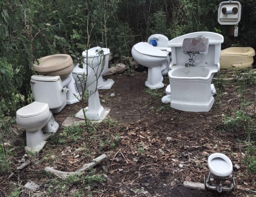 wild toilets in their natural environments
