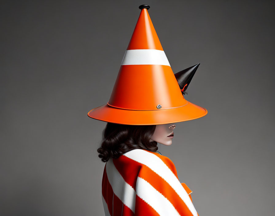 witch's hat traffic cone