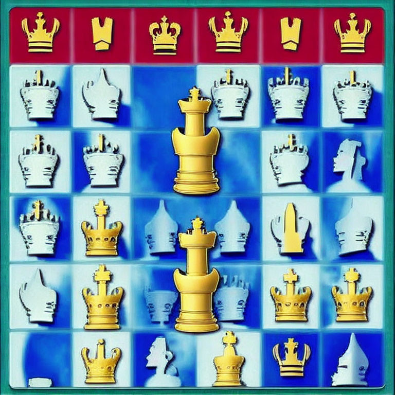 Unusual Chessboard Setup with Multiple Queens and Bishops