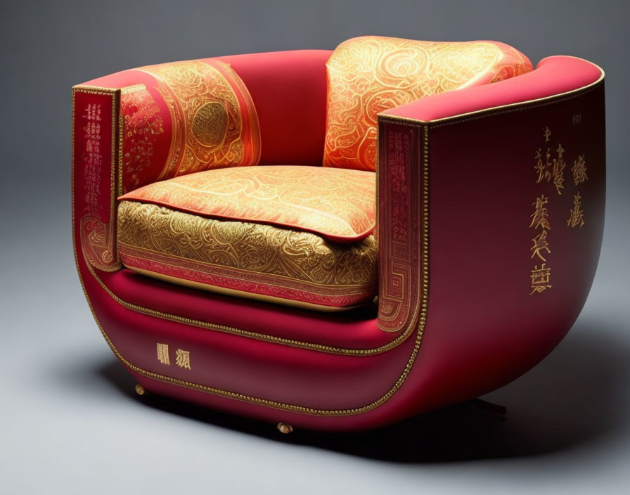 An armchair made out of hanzi