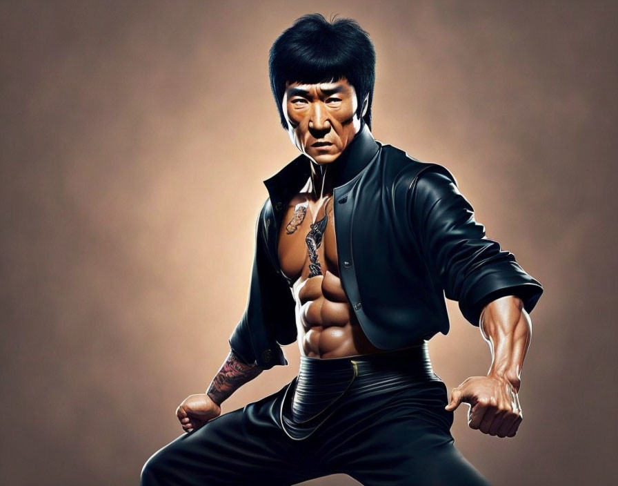 A combination of Jackie Chan and Bruce Lee