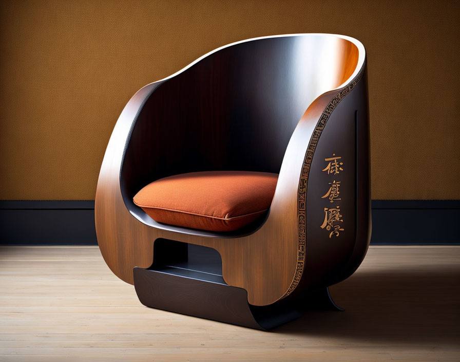 An armchair made out of katakana