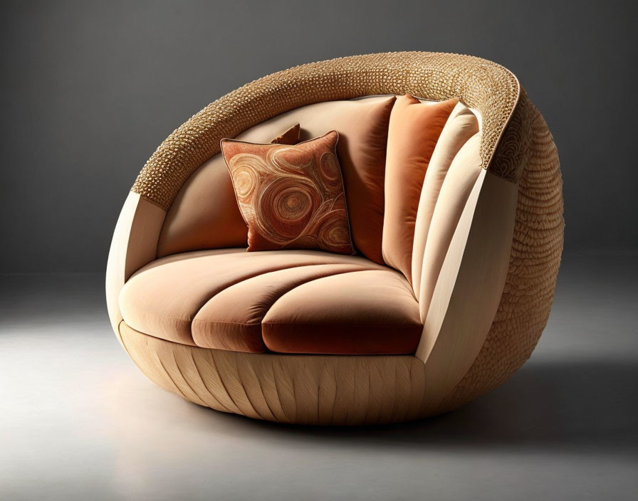 An armchair that looks like a cornucopia