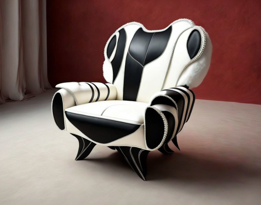 An armchair that looks like KISS costumes/outfits