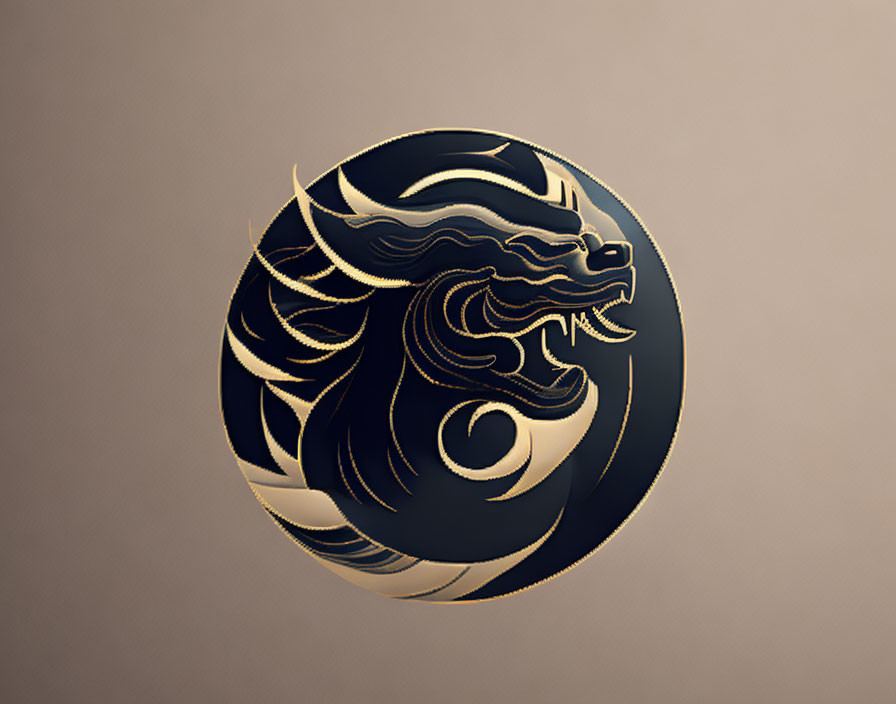 A logo based on the Chinese ideogram 龍
