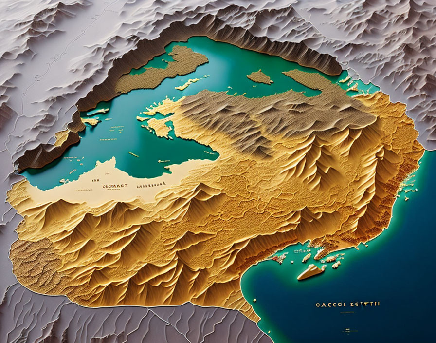 George C. Scott - a relief map of Afghanistan