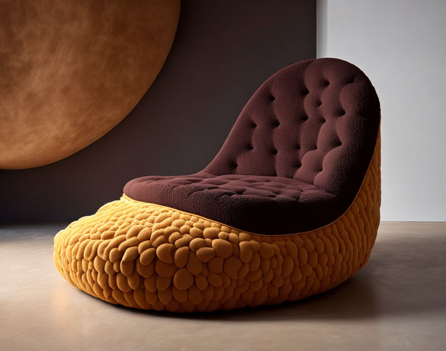 An armchair that looks like the pile of poo emoji