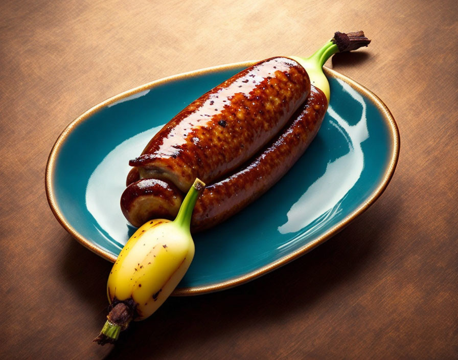 sausages with bananas