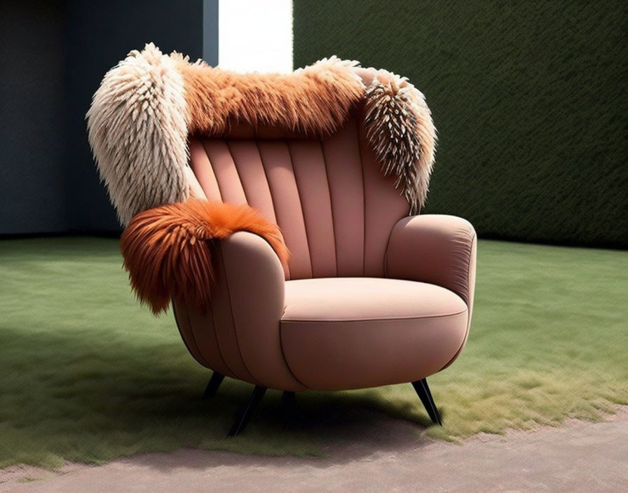 An armchair that looks like an emu