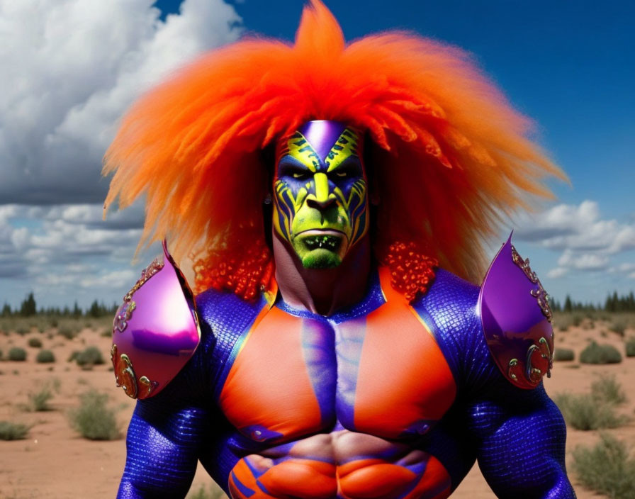 A combination of The Ultimate Warrior & Carrot Top