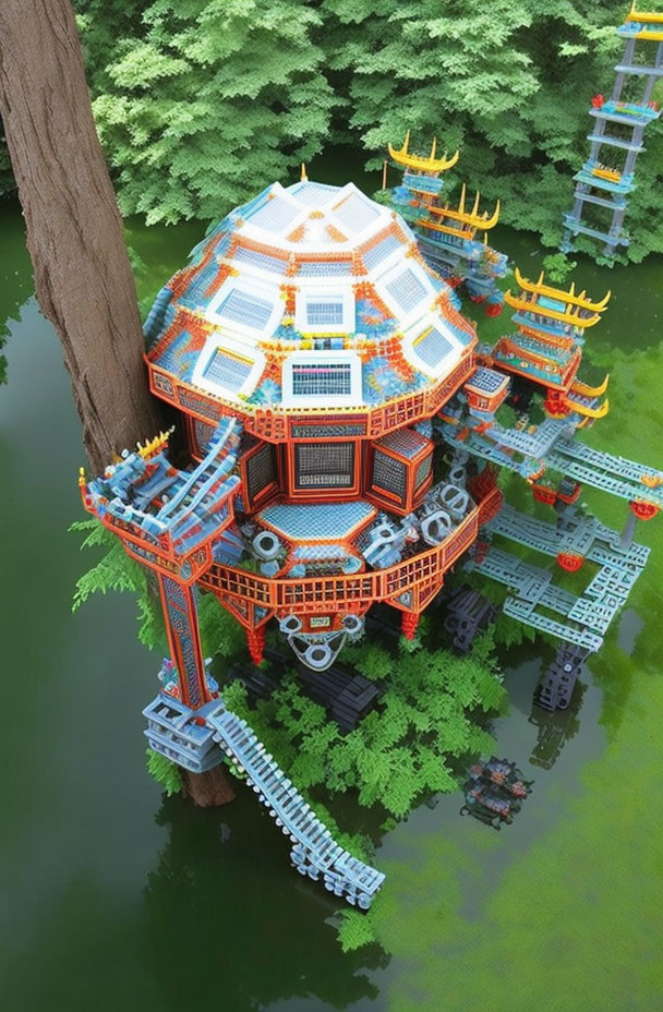 made from knockoff Chinese Erector sets and Lego