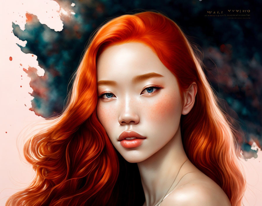 Fascinating Vietnamese redhead, mysterious beauty