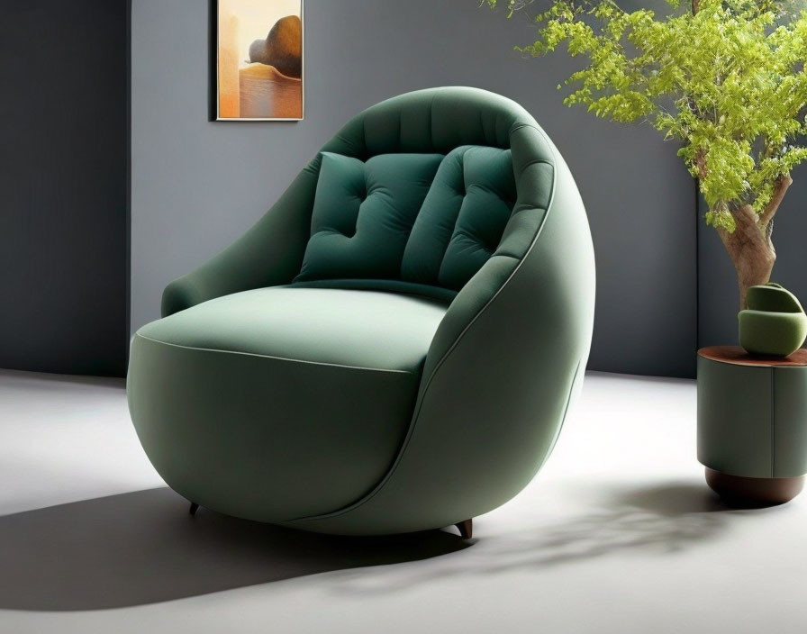 An armchair that looks like a manatee