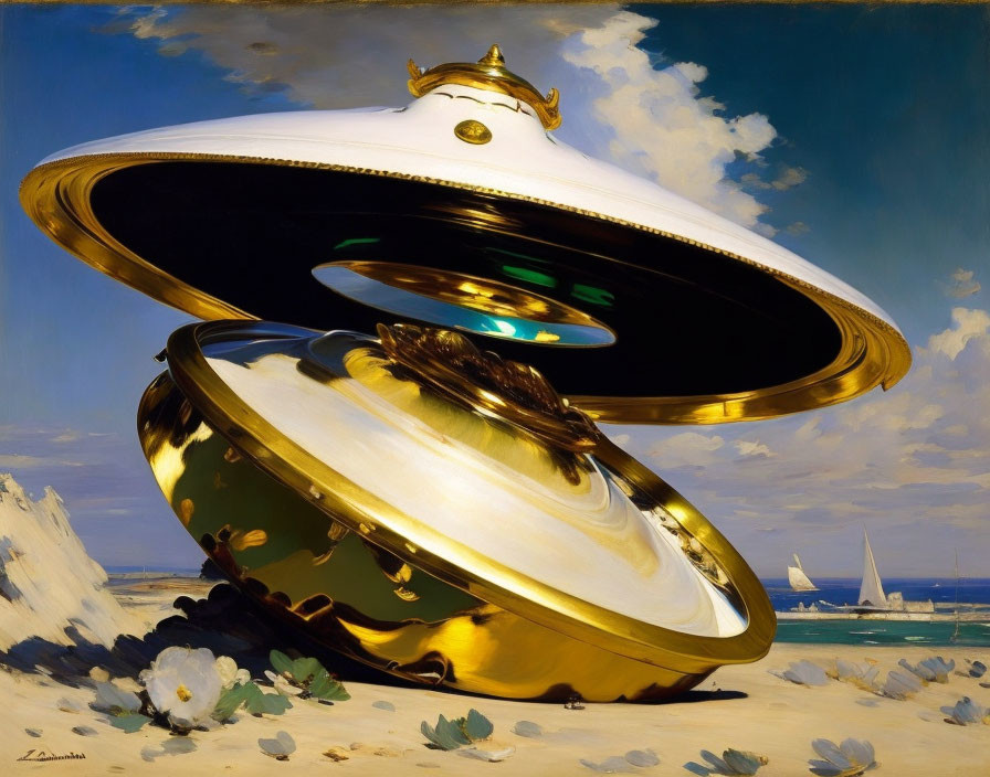 Crashed UFO by Édouard Manet