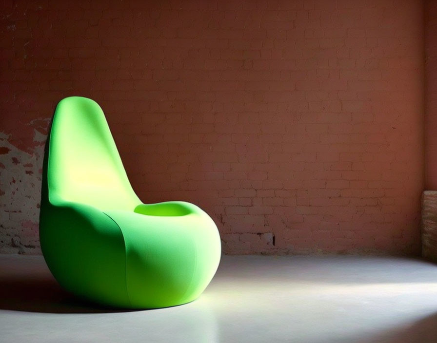 An armchair that looks like Gumby
