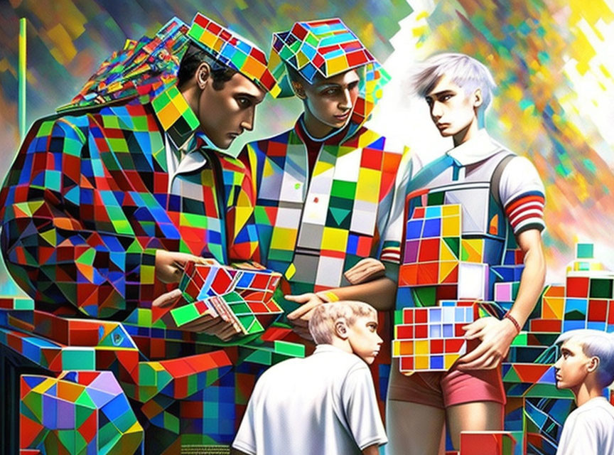 Bad art of Feliks Zemdegs meeting Ernő Rubik