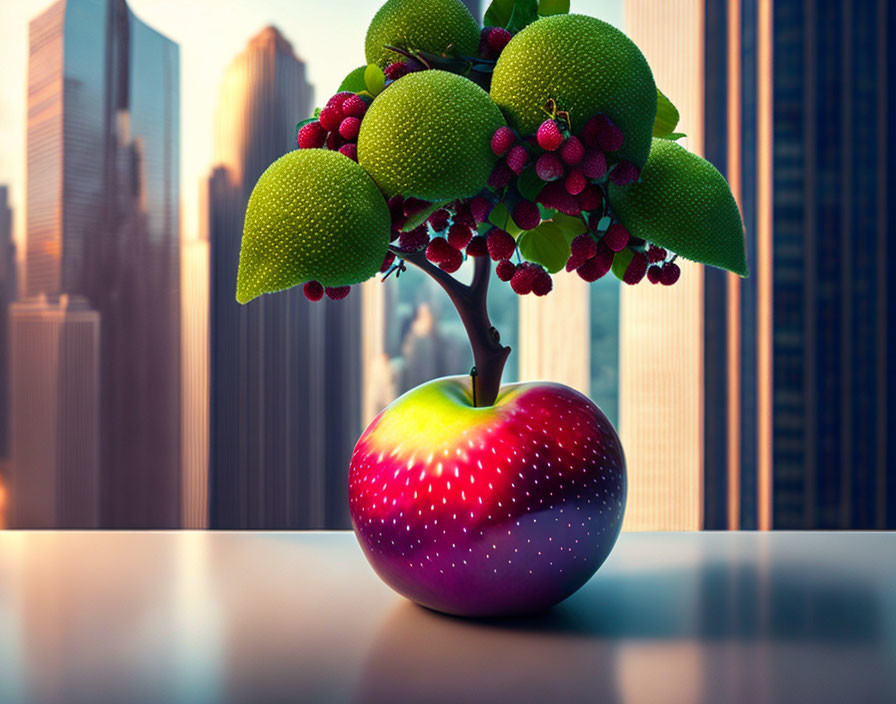 The fruit from a skyscraper tree.