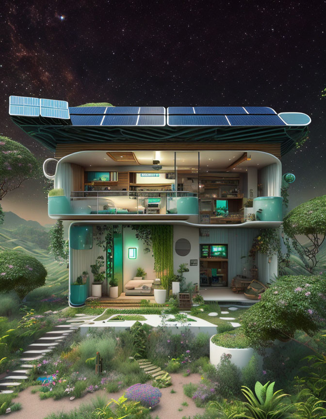 Solarpunk house