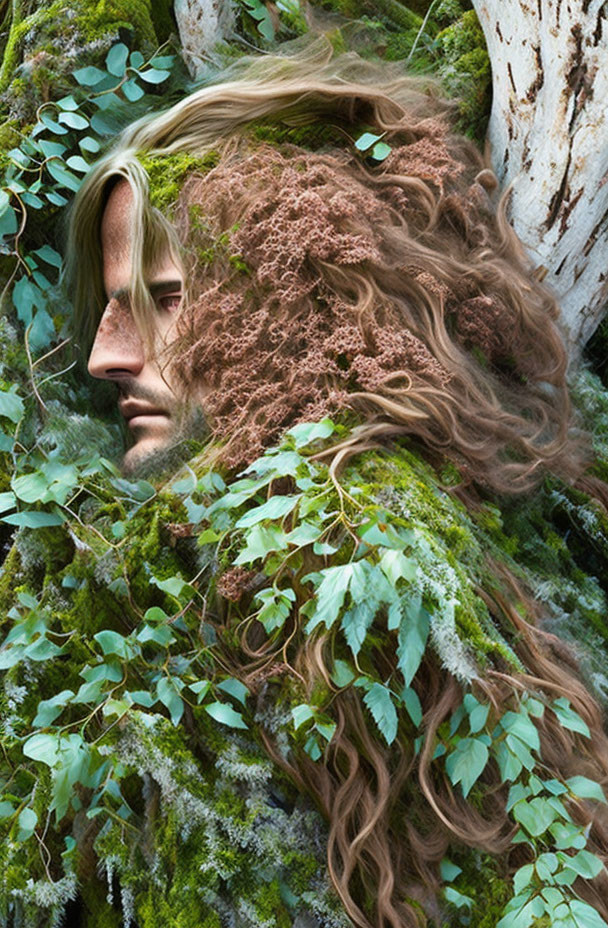 lycanthrope with long luscious locks of lichen