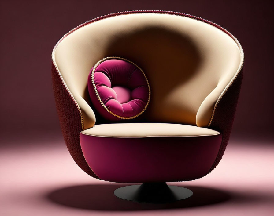 An armchair in the shape of a treble cleff