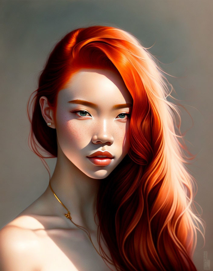 Fascinating Thai redhead, mysterious beauty