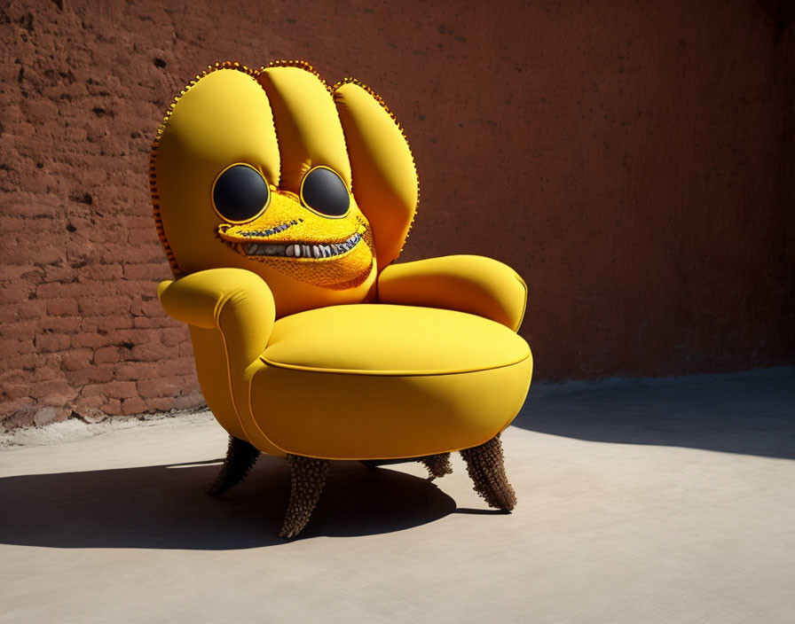 An armchair that looks like the OpenBSD mascot