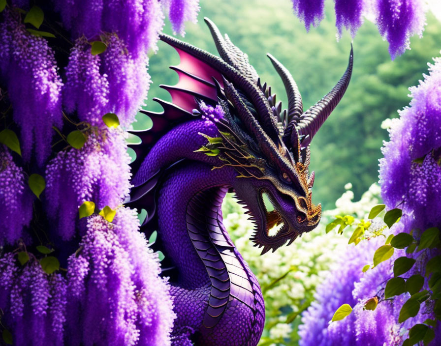 安藤龍: a dragon walks among the peaceful wisteria
