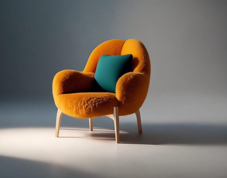 An armchair that looks like the Golang mascot