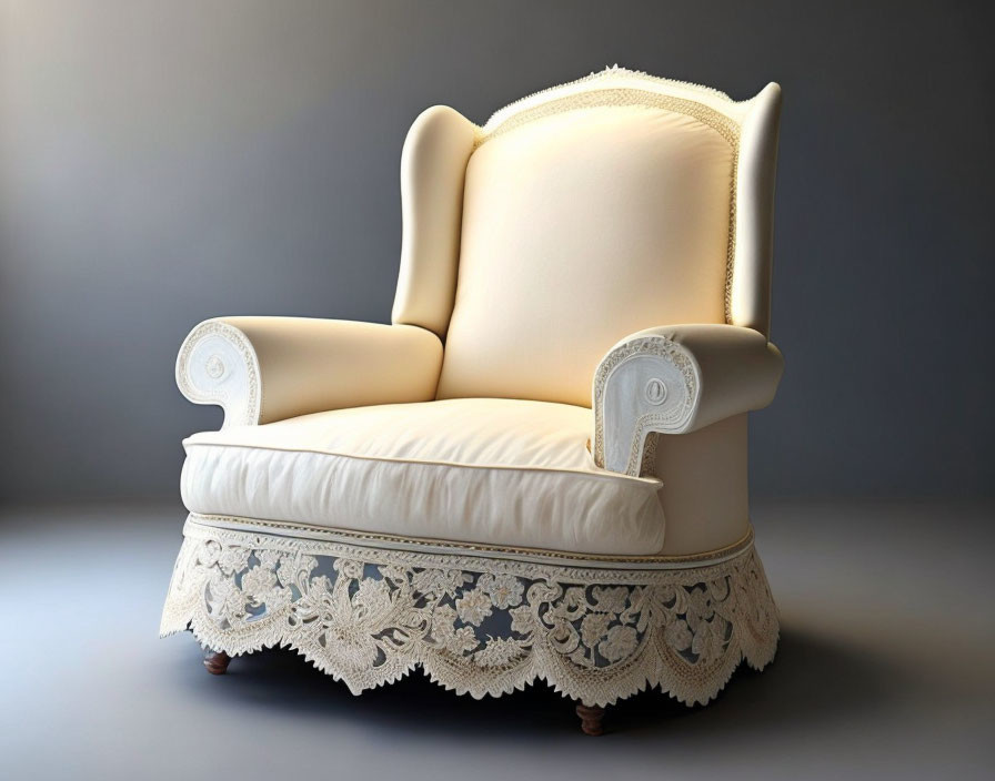 An armchair made out of parchment