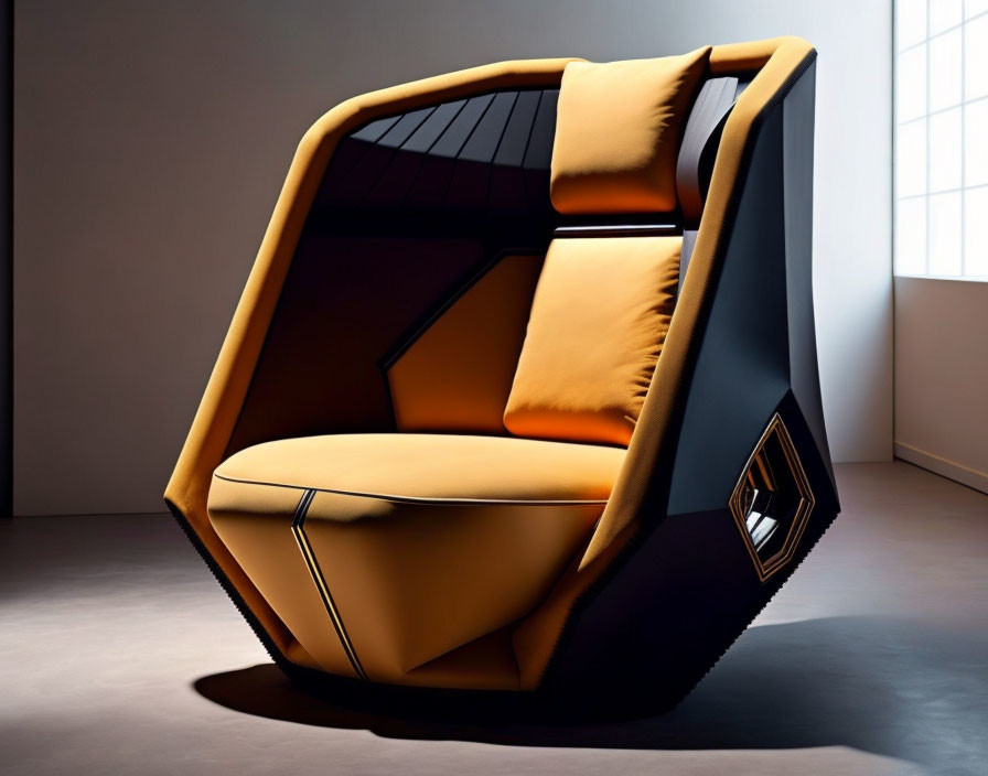 An armchair that looks like something for Romulans