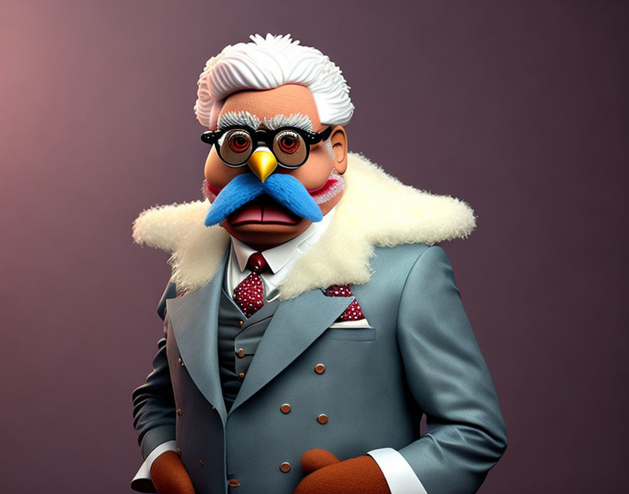A combination of Colonel Sanders and a Muppet