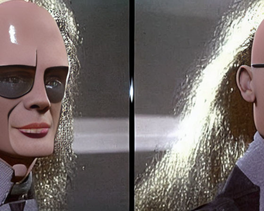 Comparison of Mannequin Head Images: Lighting & Color Variation